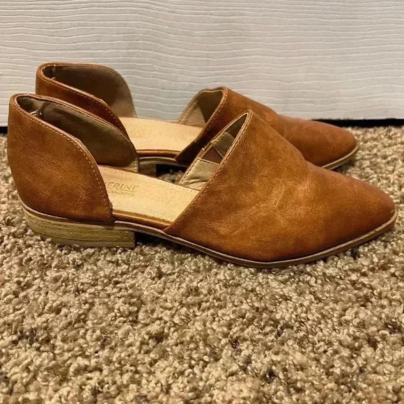 Catherine Malandrino Alaney D'Orsay Vegan Flat Brown Size 6 - Picture 3 of 7